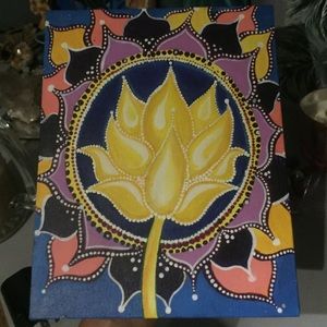 Lotus of life acrylic painting